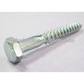 hexagon head wood screw with zinc plated, wood screw Din571